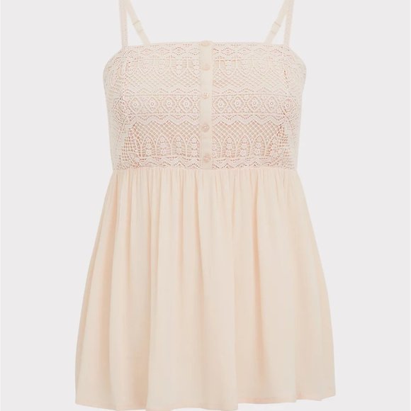 Torrid Pink Babydoll Cami Size 1 NWT - Picture 4 of 6